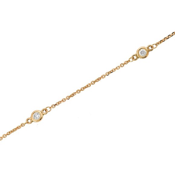 0.45 Ct. tw. Round Diamonds By The Yard Necklace 14K Gold - Picture 2 of 10